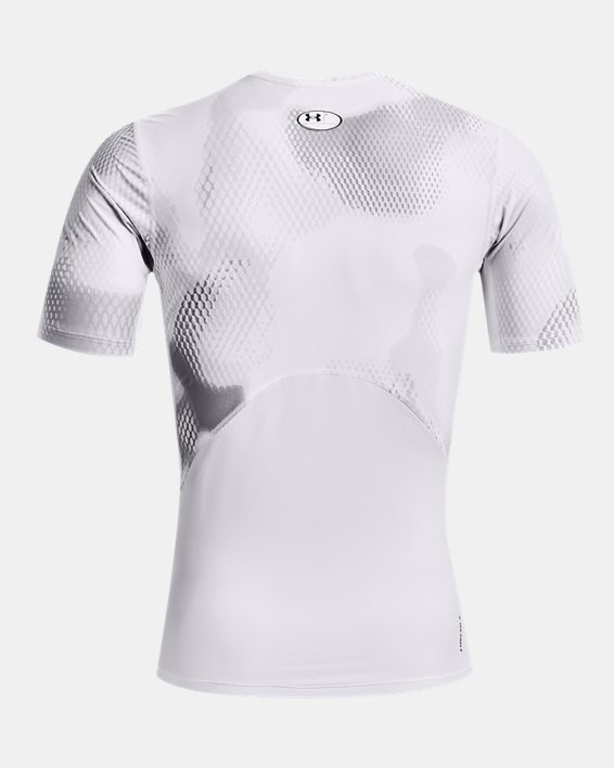 Men's UA Iso-Chill Compression Printed Short Sleeve, White, pdpMainDesktop image number 5